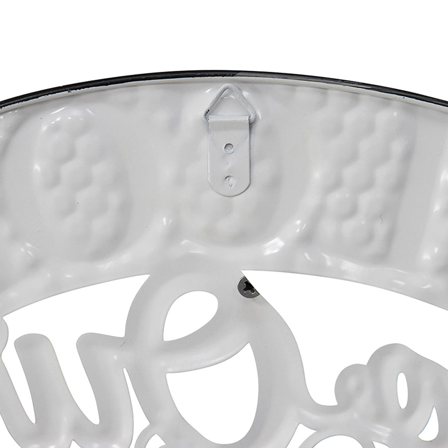 Premium Iron Wall Sign with Welcome Honey Hive Design - Multi Colour