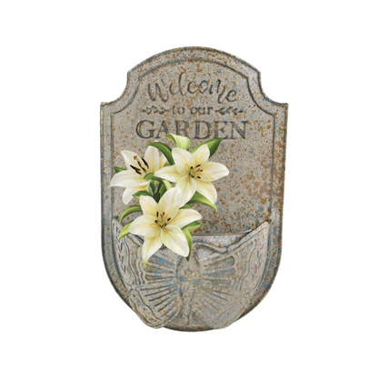 Welcome to Our Garden Wall Planter 23x36cm