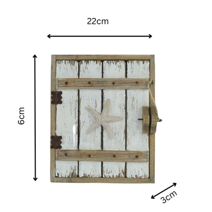 Handcrafted Wall Hanging Beach House Keybox 22cm