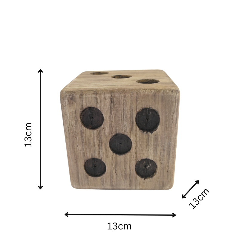 Natural Finish Square Dice 13cm