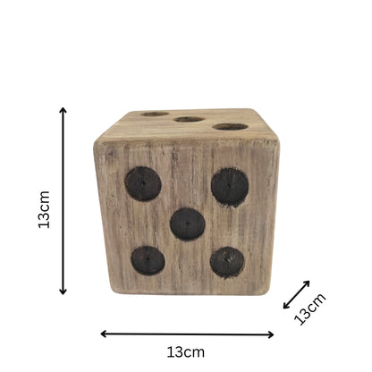 Natural Finish Square Dice 13cm