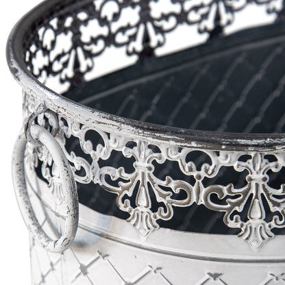 Set 2 French Country Oval Planter / Storage 40cm