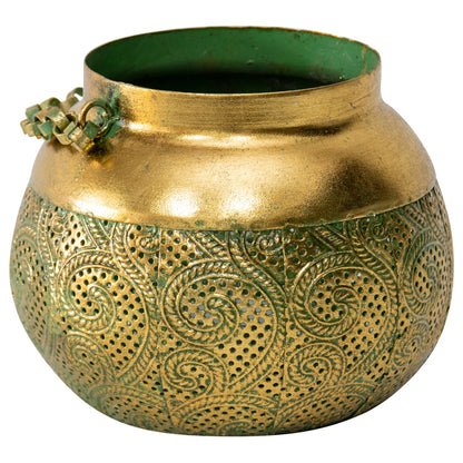 Lustre Swirl Candle Holder w Link Chain 16cm