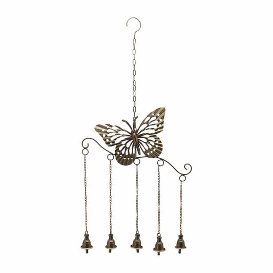 Hanging Butterfly Mobile w 5 Bells 77cm