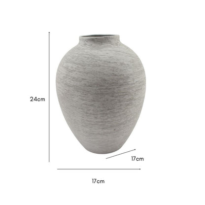 Brushed White Classic Vase 24cm