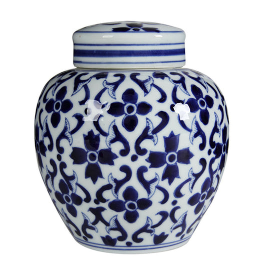 Jonquil Ginger Jar 19cm - Blue and White Ceramic
