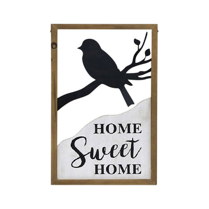 Home Sweet Home w Bird Framed Wall Art 48cm