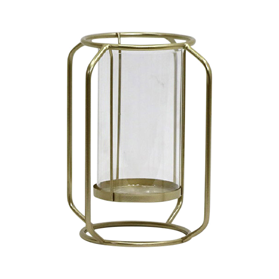 Floating Gold Pillar Candle Holder 24cm