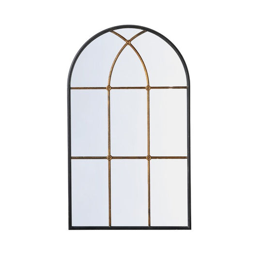 Argyll Arched Wall Mirror 127x79cm - Silver, Black, Gold, 13kg