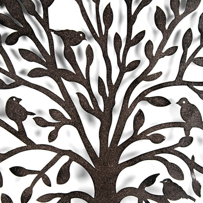 Laser Cut Round Tree Of Life w Birds Wall Art 60cm