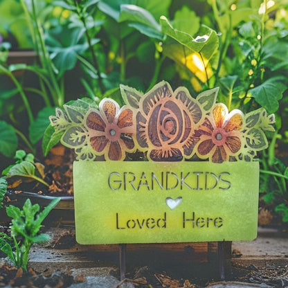 Grandkids Colourful Garden Stake 42cm