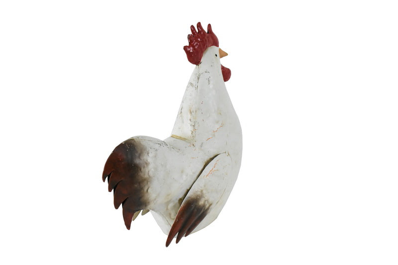 Distressed White Garden Country Chook 27cm
