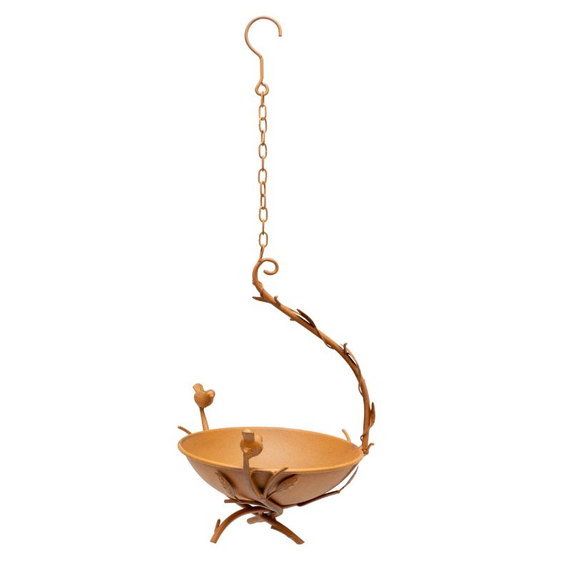 Free Standing Bird Feeder, Rust Iron, 21x20x29-51cm, Outdoor Use