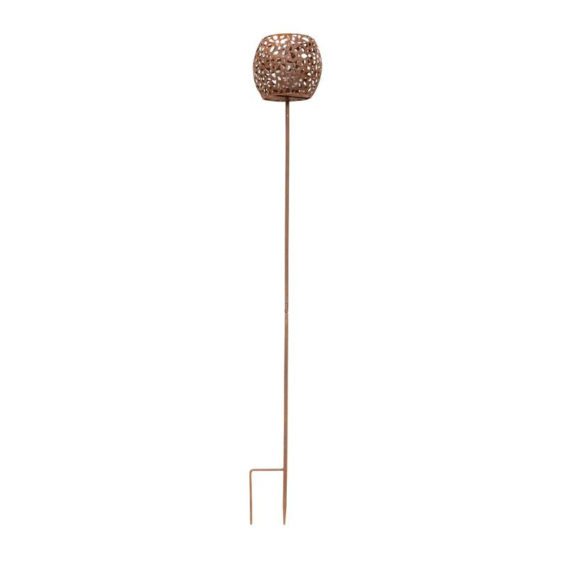 Rust Outdoor Garden Stake Round Candleholder 100cm