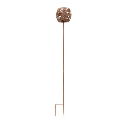 Rust Outdoor Garden Stake Round Candleholder 100cm