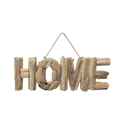 Hand-Made Driftwood 'Home' Wall Art 44x3cm