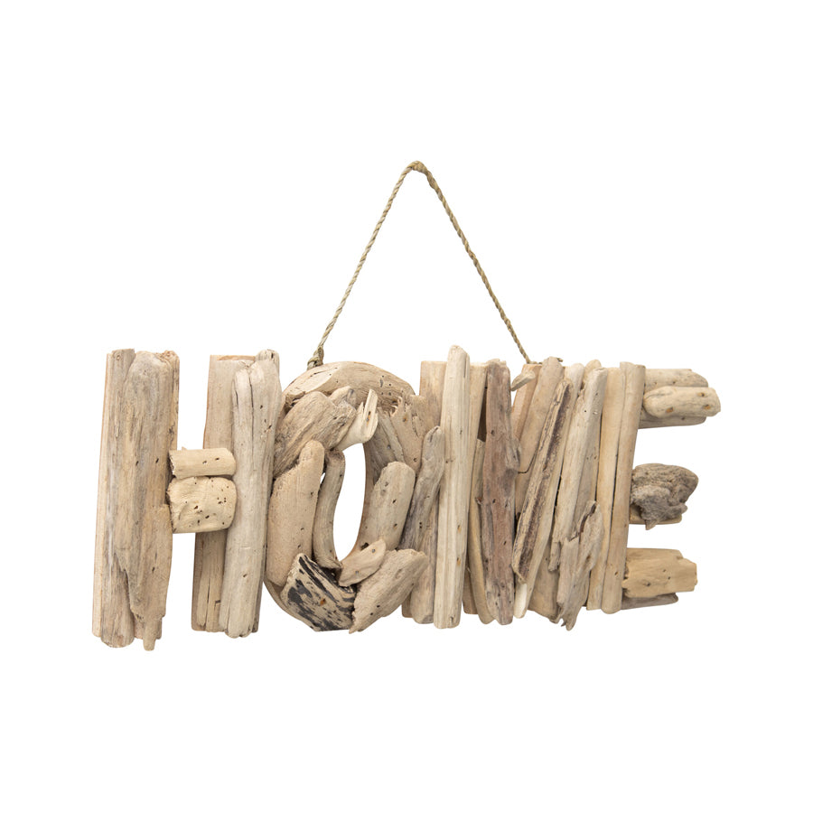 Hand-Made Driftwood 'Home' Wall Art 44x3cm