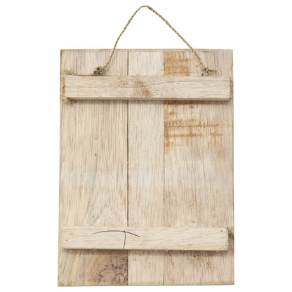 Handcrafted Beach House 3D Shell Wall Art, Distressed White, 20x24cm