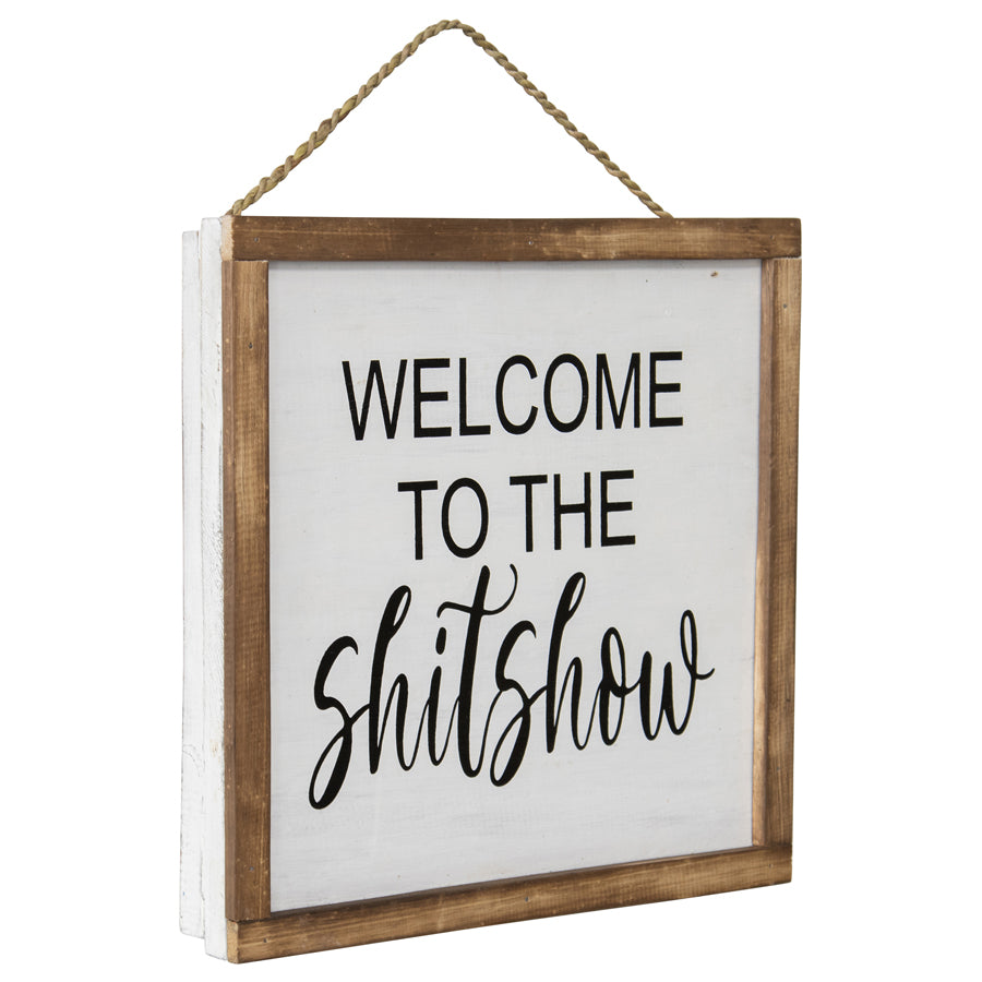 Handcrafted Welcome Sh*t Show Framed Wall Art 30x12cm