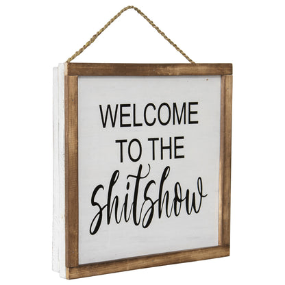 Handcrafted Welcome Sh*t Show Framed Wall Art 30x12cm