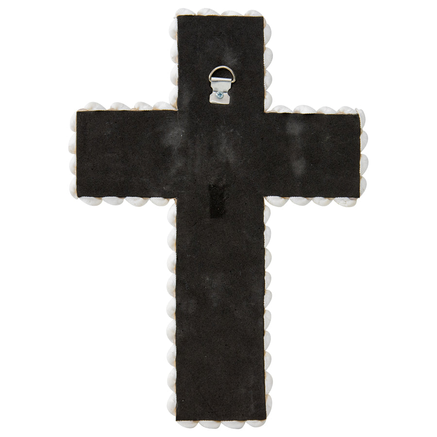 Handcrafted Shell & Narrow Weave Border Wall Hanging 30x3cm