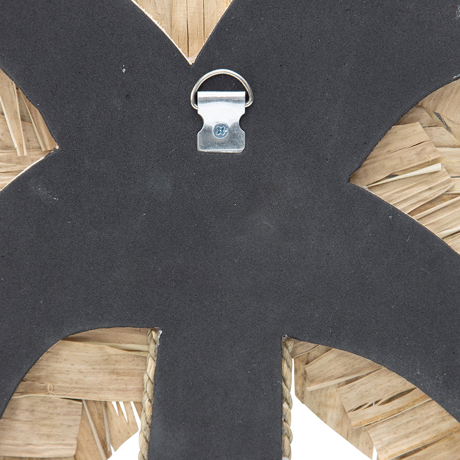 Handcrafted Shell & Weave Wall Hanging Palm Tree 30x30cm