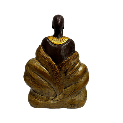 Tribal Lady w/ Necklace Wood Ornament 19x25cm