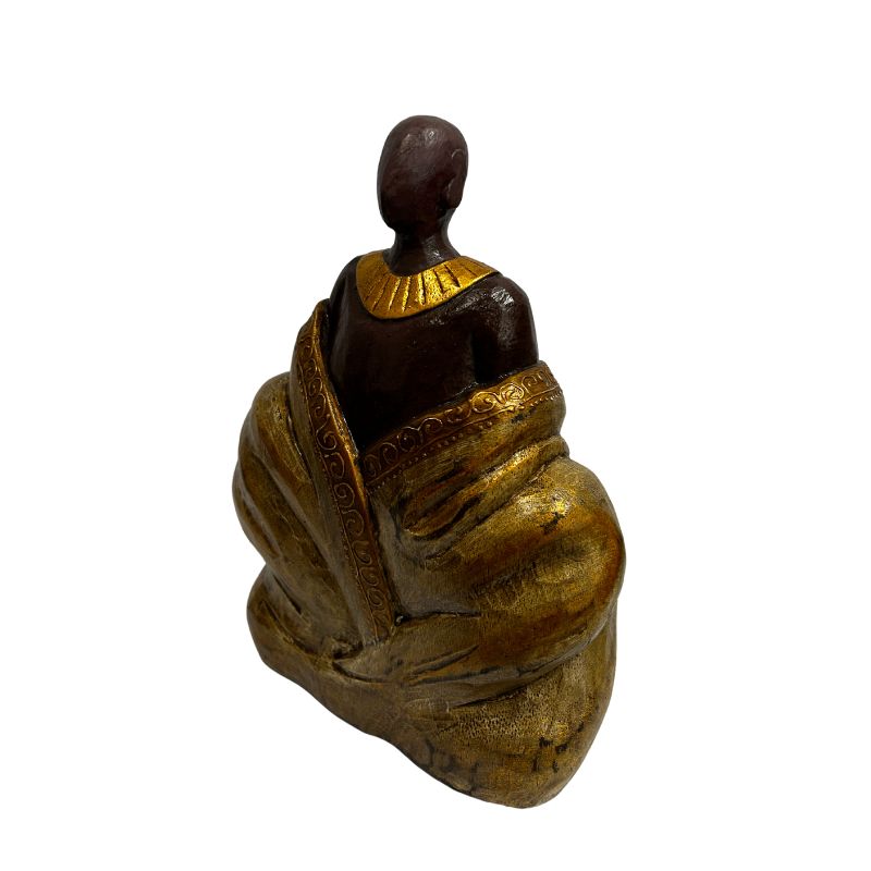 Tribal Lady w/ Necklace Wood Ornament 19x25cm