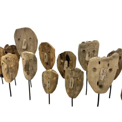 Handcrafted Mask Faces Figurines - 60cm