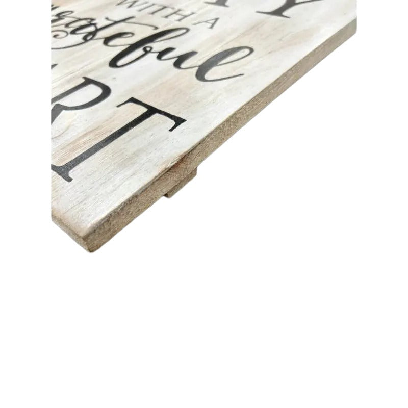 Grateful Heart Wall Art 30cm