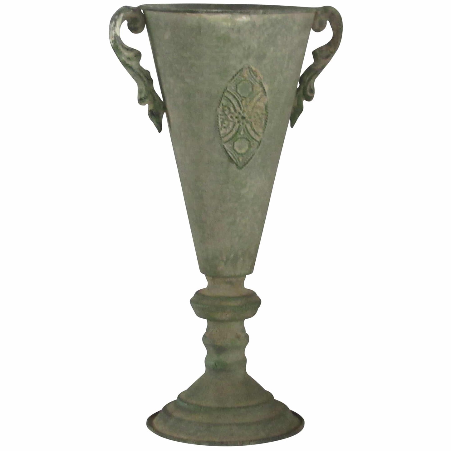 Tuscan Embossed Flute Urn w/ Handles 22x40cm