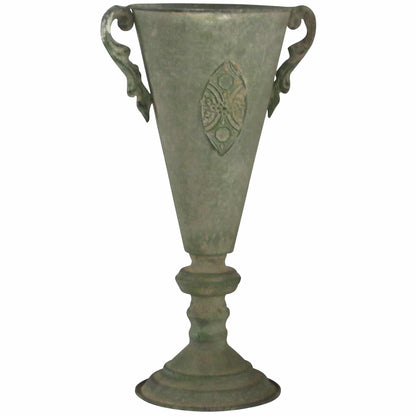 Tuscan Embossed Flute Urn w/ Handles 22x40cm