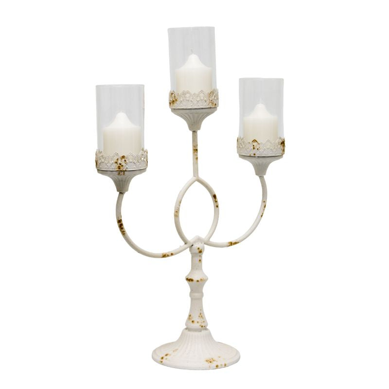 French Provincial 3-Pillar Candelabra Centerpiece 64cm