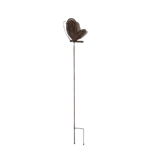 Rustic Butterfly Garden Stake - 115cm Iron