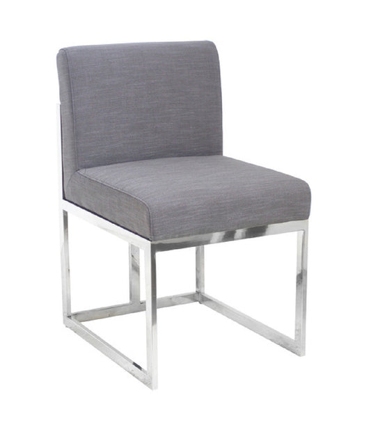 Jaxson Dining Chair Grey Silver Seat Sofa Lounge Tub 81cm