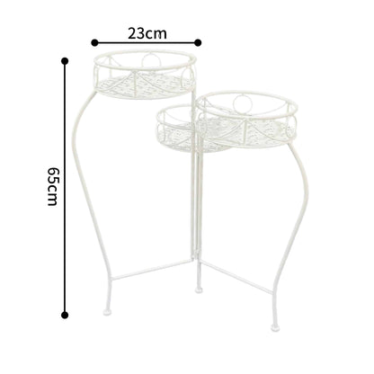 Riviera Iron 3 Tier Round Potplant Stand - 65cm
