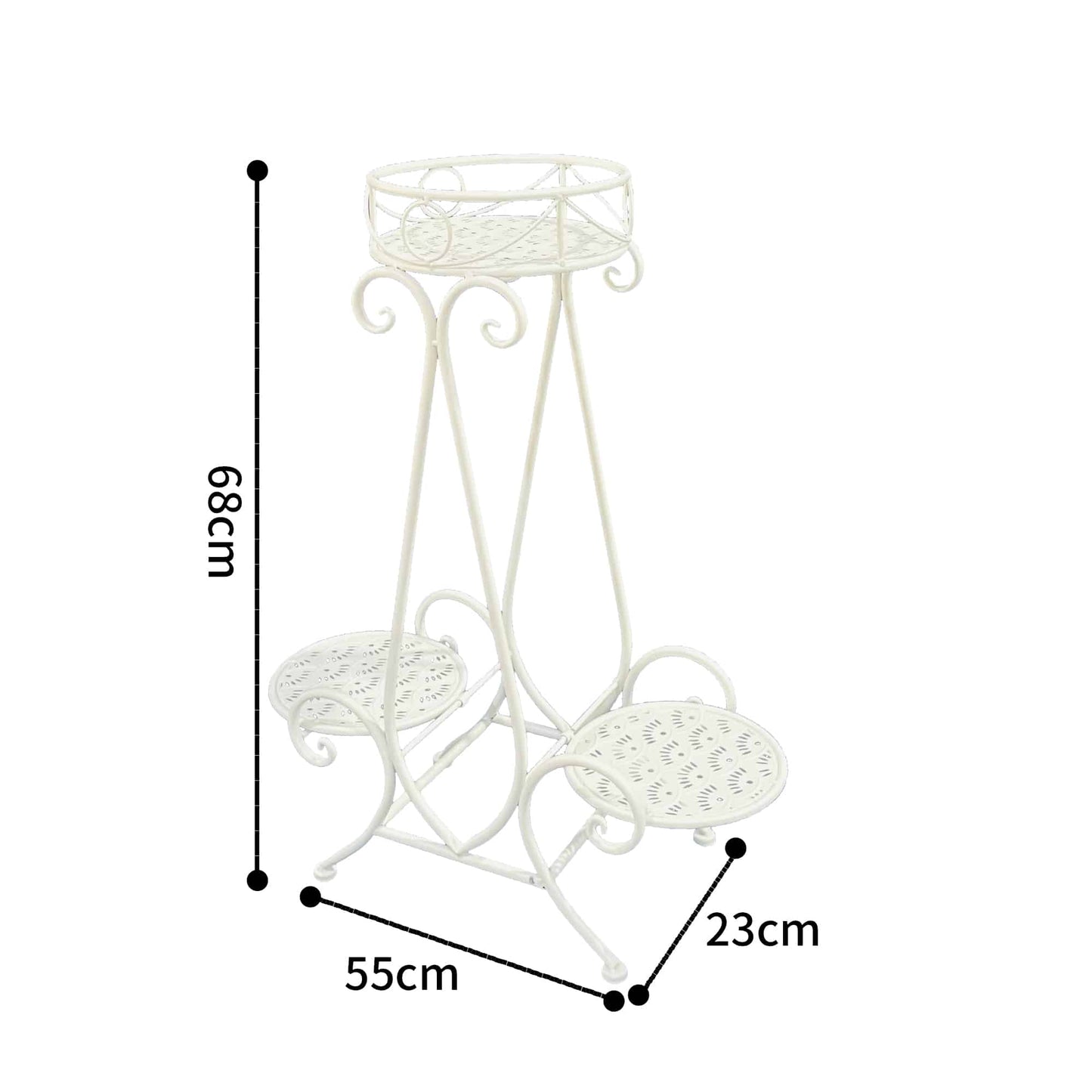 Riviera Iron Round Potplant Pyramid Stand - 68cm