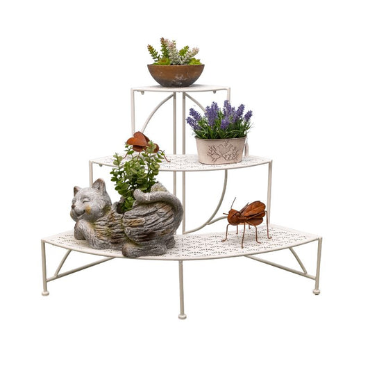 Riviera 3-Tier Round Corner Iron Potplant Stand 60cm