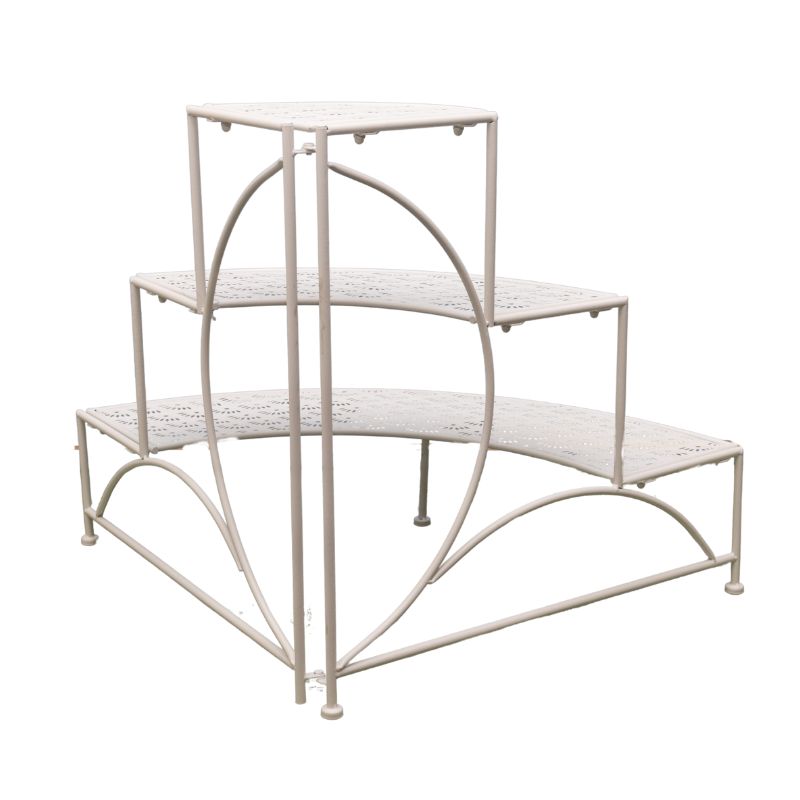 Riviera 3-Tier Round Corner Iron Potplant Stand 60cm