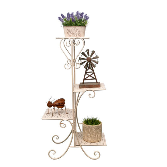 Bordeaux 4-Tier Iron Potplant Stand 83cm