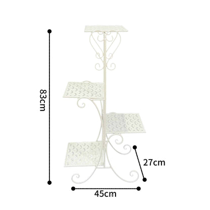 Bordeaux 4-Tier Iron Potplant Stand 83cm