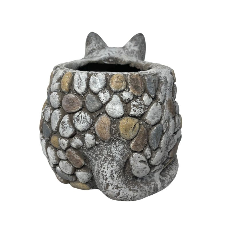 Natural Kitten Planter with Hole & Plug - 29x21cm