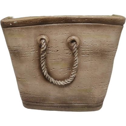 Terracotta Pink Handbag Planter with Hole & Plug - 26cm