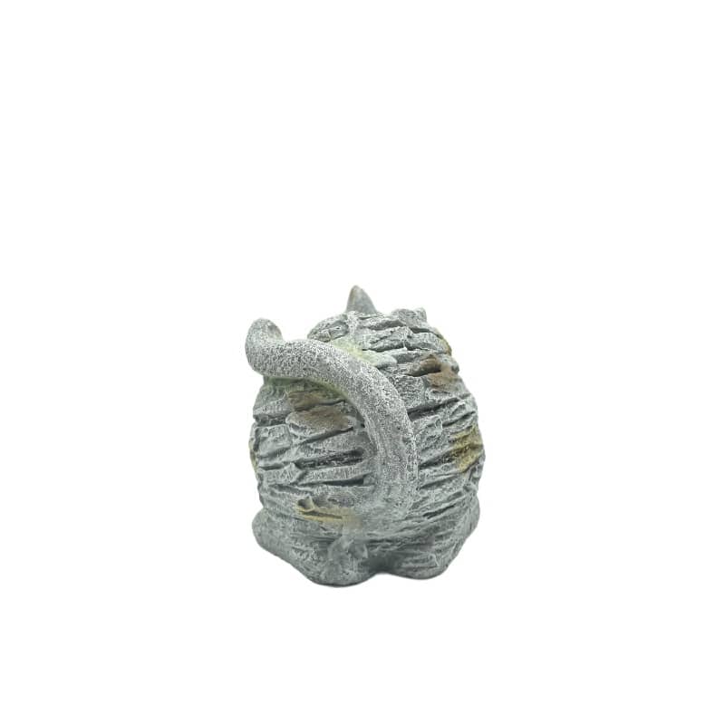Winking Cat Planter with Hole + Plug, 35.5x19x19cm, Grey Stone, 1.3kg