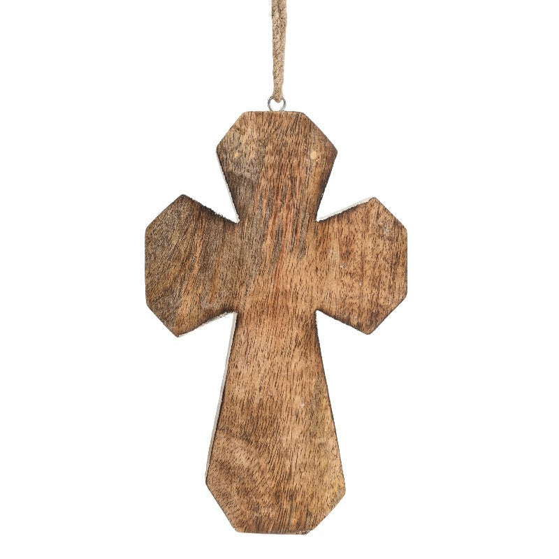 Handcrafted Angle Cross Wall Hanging 20cm
