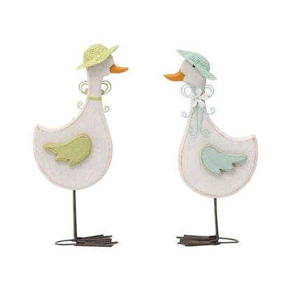 Set 2 Asst Glamorous Ducks Ornament 25cm