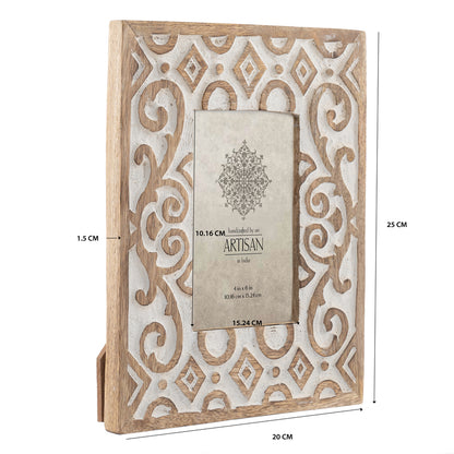 Handcrafted 4x6in 'Symmetry' Photoframe 25cm