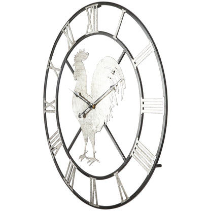 Country Rooster Wall Clock 60cm