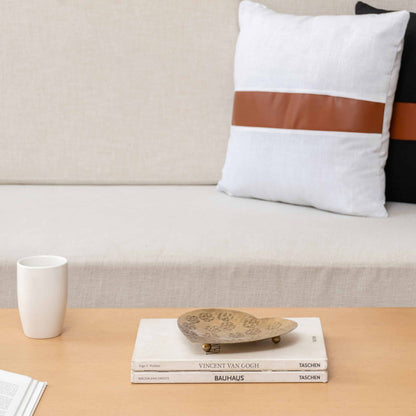 Premium Decorative Bowl, Iron Heart Shape for Food Display - Antique Gold