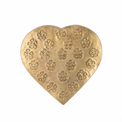Premium Decorative Bowl, Iron Heart Shape for Food Display - Antique Gold